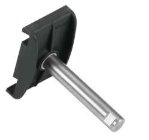 [32702 POT] Doble clamp plástico para perfil cónico incluye perno SS, dia. 12, longitud de perno 100mm