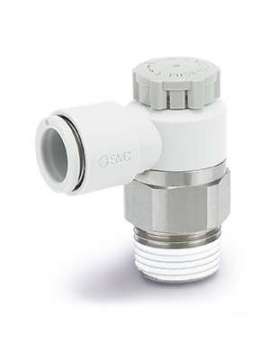 [AS2201F-01-06SA] Regulador de caudal de puerto 1/8 pulg para manguera de 6mm